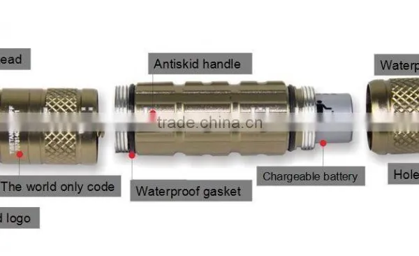 New Concept Multifunction Outdoor Survival Tactical Aluminum Torch With LED Lamp photo-3