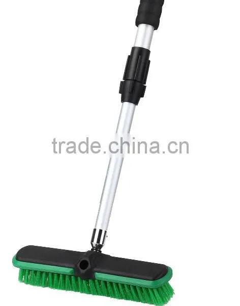 Telescopic Water Flow Through Garden Brushes, Outdoor Sweeping Brush photo-2