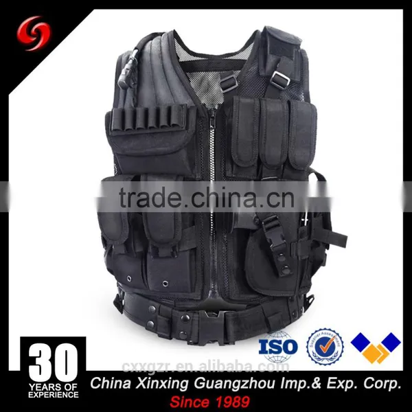 Black/camo Multi-pocket Army and Military Equipment Vest Tactical Gear Vest photo-2