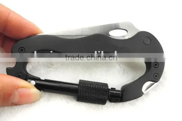 Multifunction Pocket Tool 5 in 1 Climbing Carabiner Tool With Knife photo-2