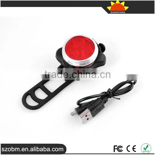 USB Rechargeable Front and Tail Light 200 Lumens 4 Mode Bicycle Light Kit photo-3