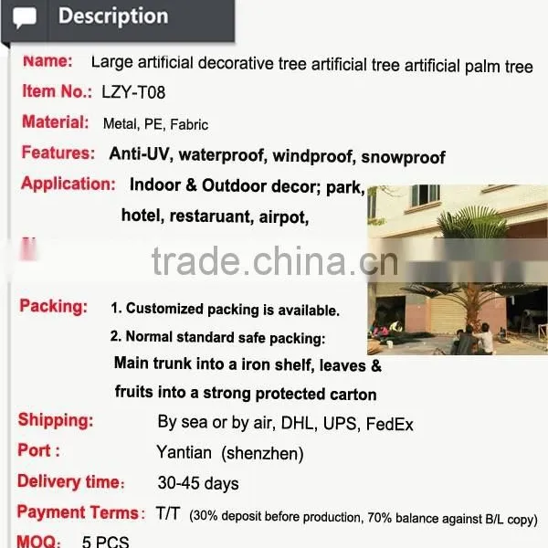 Indoor and Outdoor Artificial Palm Tree Artificial Coconut Palm Tree photo-2