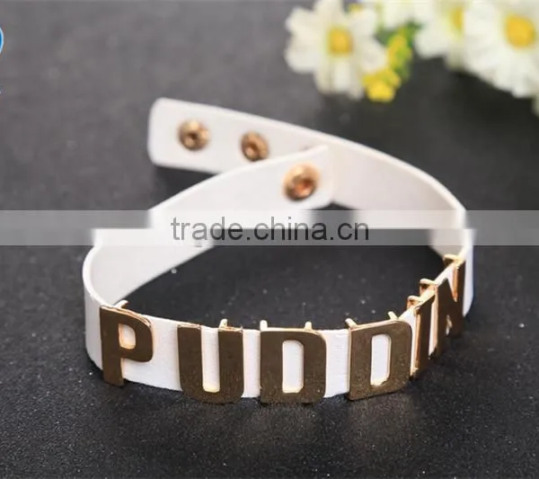 Hot Women Black Choker Collars Leather Puddin Necklace photo-2
