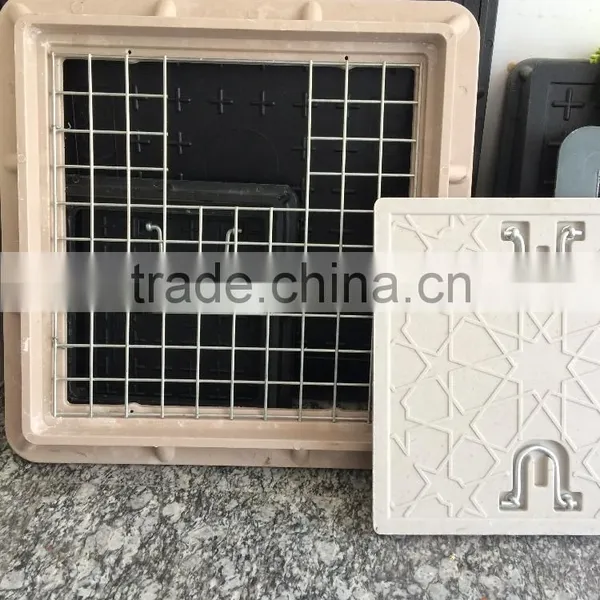 Fiberglass Manhole Cover With Mesh (size From 30x30 to 80x80cm) photo-2