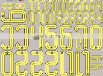 Custom Heat Transfer Sticker Plastisol Heat Transfer Iron on Jersey Number Sheet photo-6