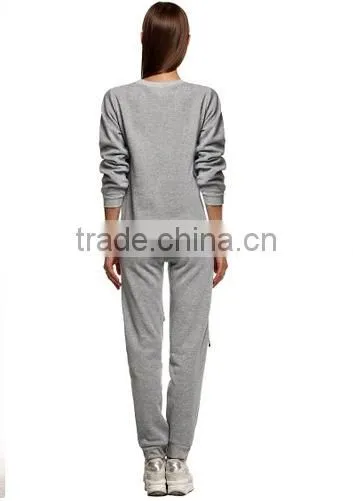 Women's Winter Warm Thicken Sweatshirts 100% Cotton 2Pcs Long Sleeve Sweat and Pants Outfits Set photo-2