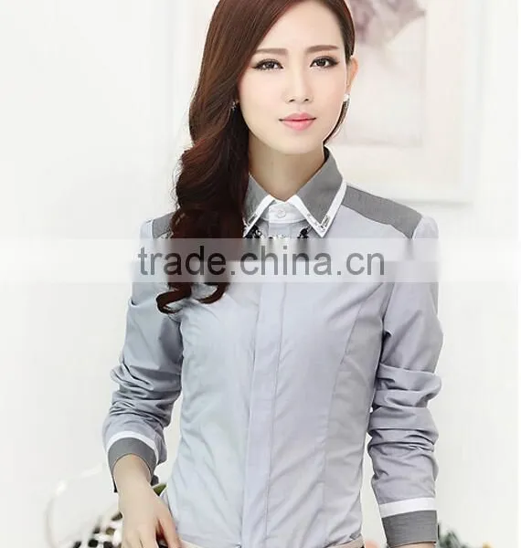 Wholesale EXW Price Ladies Blouses and Tops Ladies Formal Shirts Patterns photo-6