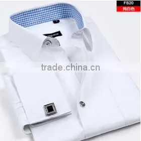 100%Cotton High Quality Men Wedding Dress Business Slim Fit Shirts For Men Long Sleeve photo-5