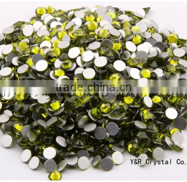 SS30 288pcs/lot Olivine Color High Quality Nails Flat Back Non HotFix Rhinestones photo-3