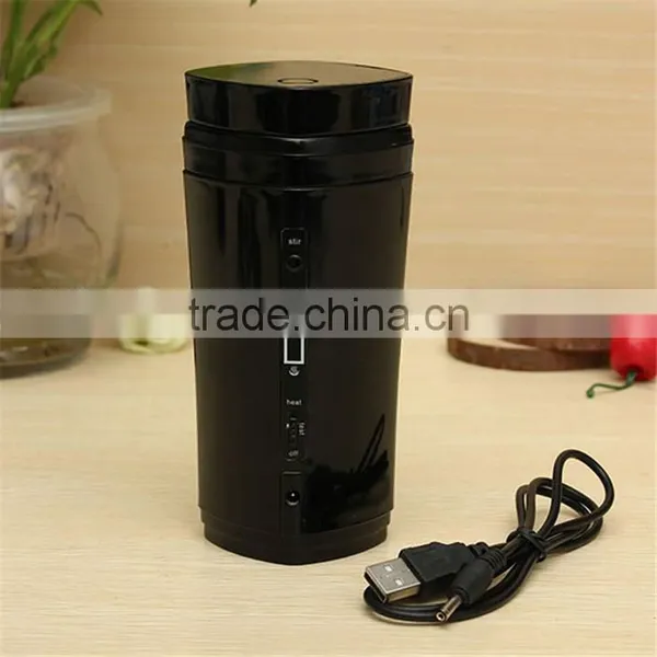 Hot Selling Portable Rechargeable USB Heater Self Stirring Auto Mixing Tea Coffee Milk Cup Mug Warmer Lid Noble Gift photo-2