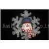 Glass Sowflake Shopping Mall Christmas Decorations With Dressed Snowman Head