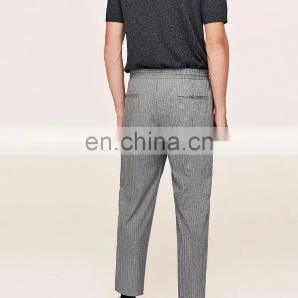 China Supplier OEM Custom Mens Casual Trousers With Drawstring Waistband photo-2