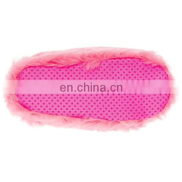 Winter Home Indoor Custom Pretty Pink Woman Stuffed Soft Plush Flamingo Slippers Shoes photo-6
