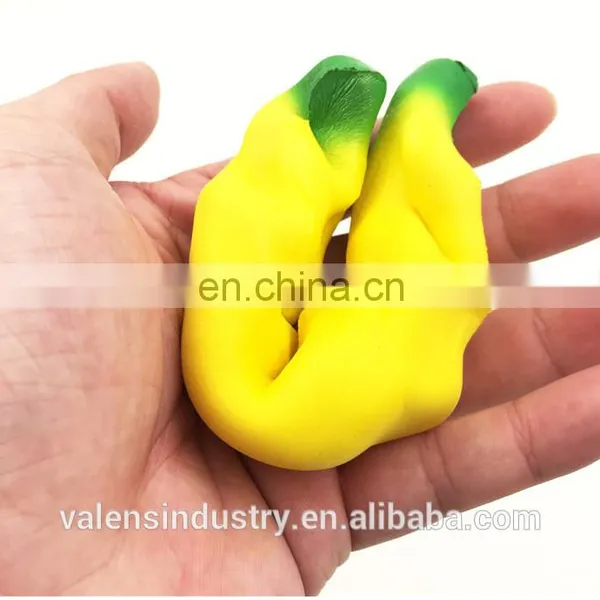 Wholesale Custom Anti Stress Soft PU Japan Squishy Kawaii Slow Rising Fruit Banana Foam Toys Supplier photo-3