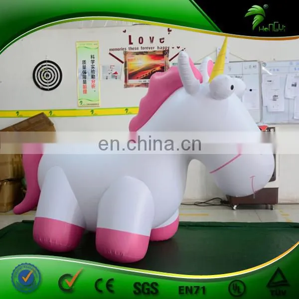 1.5m Small Bouncing Pink Inflatable Unicorn Cute Toys Pink Animal Horse photo-4
