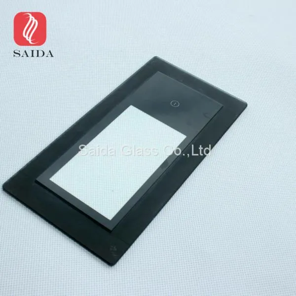 3MM Black Silk Screen Printed Glass Panel for LED Flat Panel Down Lights photo-3