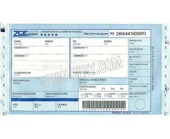 International Express Waybill Wholesaler in China