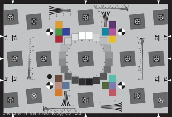 Sine Image ISO 12233:2014 Standard Camera Lens ESFR (Edge SFR) Test Chart Customized Available