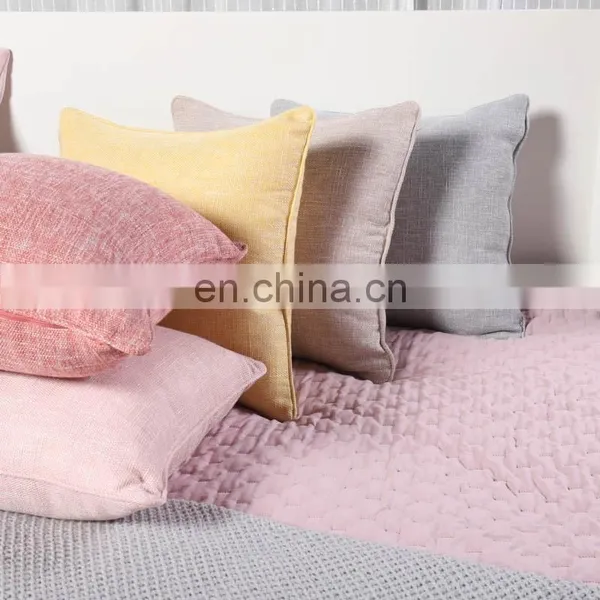 RTS Factory Price Textured Crosshatch Cationic Dyed Cushion Covers in Stock photo-2