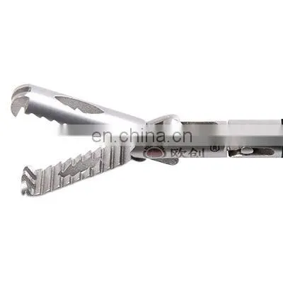 Geyi Autoclavable Laparoscopic Instruments Veternary Surgery Laparoscopic Rat-teeth Forceps Endoscopic Instruments for Animal photo-2