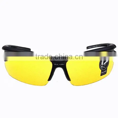 Explosion-proof Lens Polarized Night Vision Sunglasses for Golf, Fishing, Cycling,Wind Mirror Glasses ,Goggle - Black Frame Yell photo-2