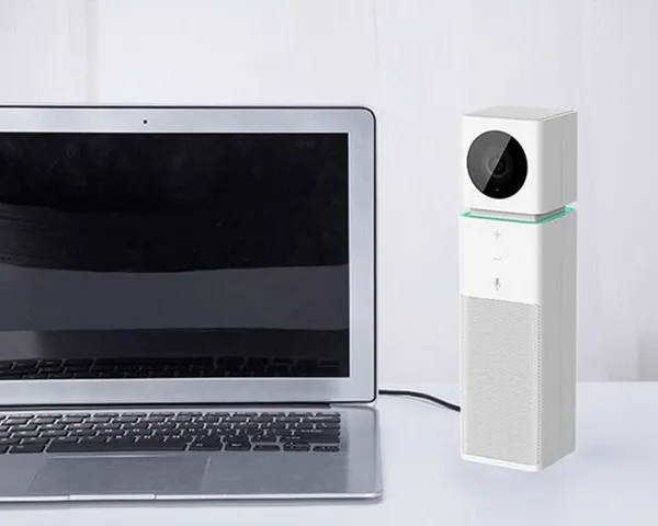 CIW Cube White 1080 USB LED Light Ring Touch Screen Camera Speaker Microphone All-in-One Conference Video Camera photo-2