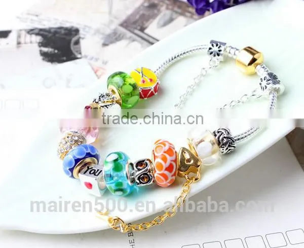 PDR096 2015 Top Seller Bracelet Fashion European Bead Bracelet Heart You Fashion Bead Bracelet photo-5