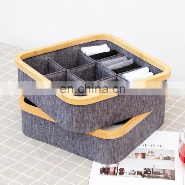 Wooden Storage Box Sock Underwear Drawer Bra and Panties Organizer Closet Basket Box Home Closet Storage & Organization photo-4