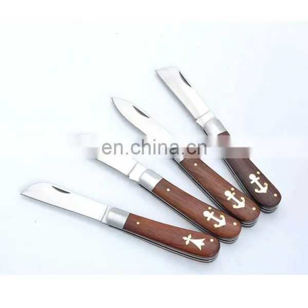 Floding Pocket Knife Stainless Blade With Wood Handle photo-3