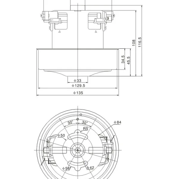 Brush Vacuum Cleaner Motor photo-2