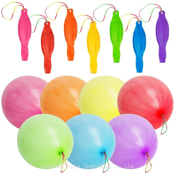Heavy Duty Punch Balloon Bounce Ball with Rubber Handle for Kids Birthday Parties