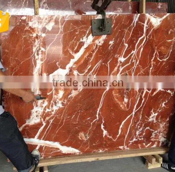 Top Quality Natural Polished French Red Indoor Flooring Marble Slab photo-4