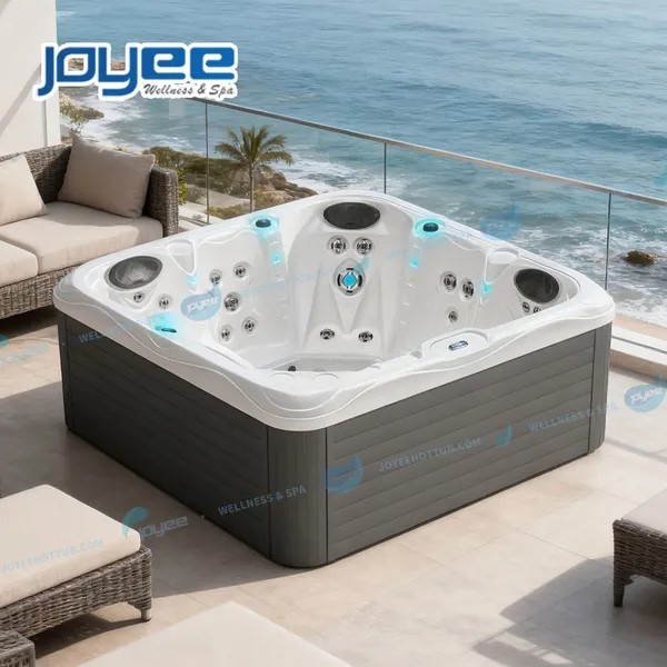 Joyee Top China Massage Jacuzzis Outdoor Spa OEM Tubs Ariestech Balboa Gecko Factory Manufacturer I Model: Groningen