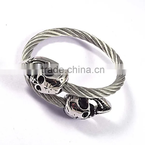 Fashion Bracelets 2016 Bangles Stainless Steel Skull Bracelet photo-2