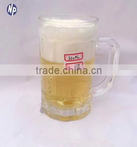 Hot Sale Clear Glass Beer Mug With Handle photo-2