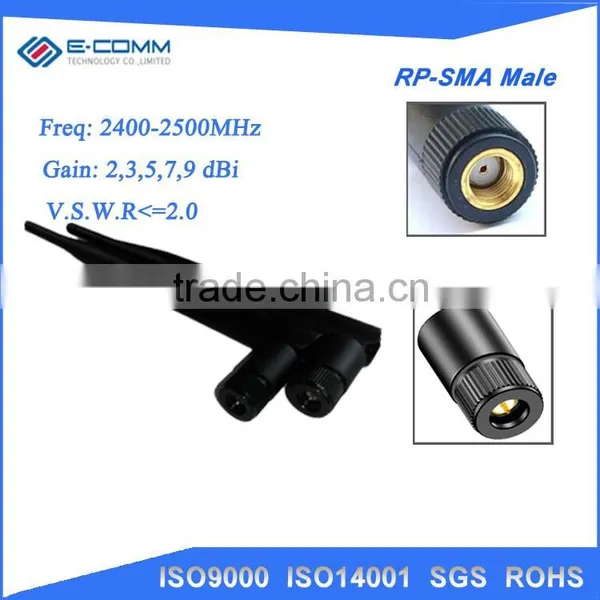 Good Performance 5dBi WIFI Antenna 2400-2500MHz Long Range Rubber Whip Wireless Antenna photo-5