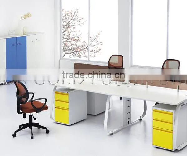Modern 4 Seat Straight Workstation,linear Steel Frame Office Partition ( SZ-WS005) photo-6