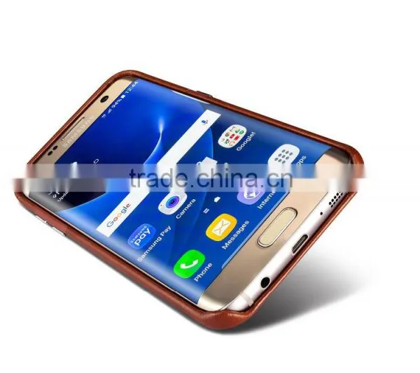 Icarer Vintage Series Real Leather Case for Samsung S7 Edge/s7 Luxury Full Anti Shock Protective Leather Back Cover for s7 Edge photo-6