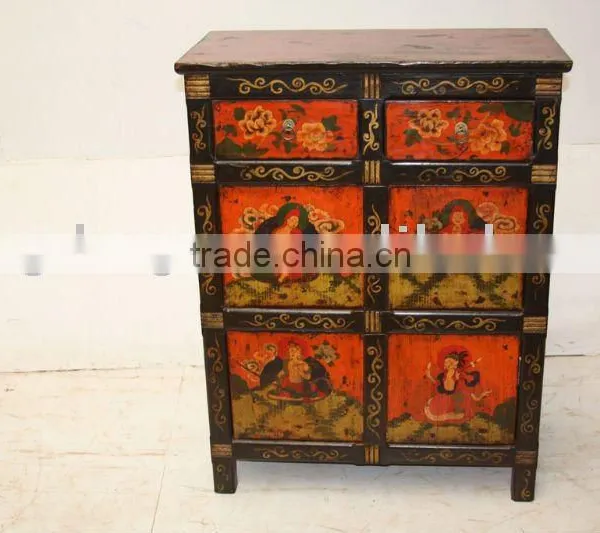 Tibet Hand Painted Cabinet