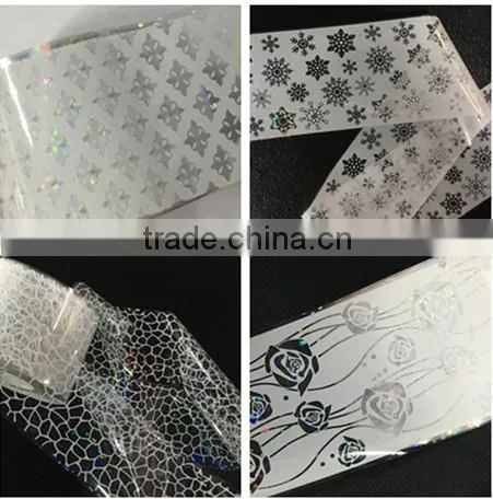 16Styles White Lace Glitter Nail Foil Sticker Wholesale photo-6