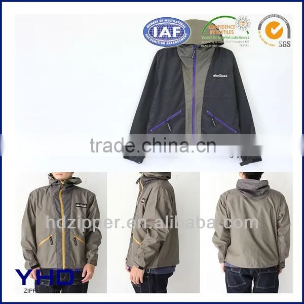 Waterproof Zipper for Men's Jacket Raincoat
