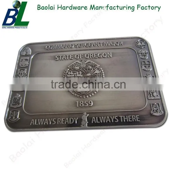 Oval Shape Embossed Zinc Alloy Reversible Belt Bukle for Men photo-2