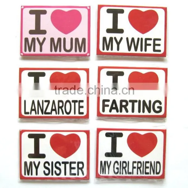 China Supplier High Quality I LOVE MY MOM Iron Fridge Magnet for Souvenir Gift photo-2