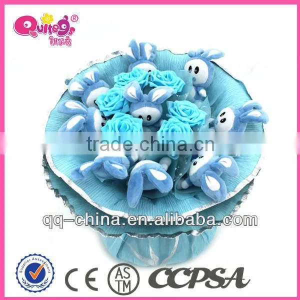 Blue Rose Wedding Plush Toy Bouquet