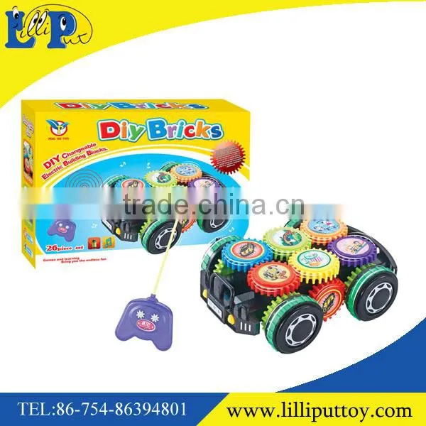 R/C 26pcs DIY music blocks toy car