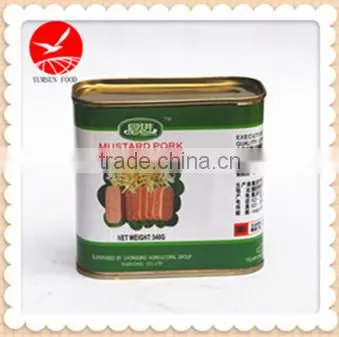 340G Mustard Pork Luncheon Meat Canned