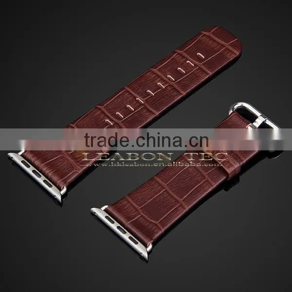 New Classic Button Strap for Apple Watch,for Apple Watch Genuine Leather Watch Strap Band With Adapter photo-3