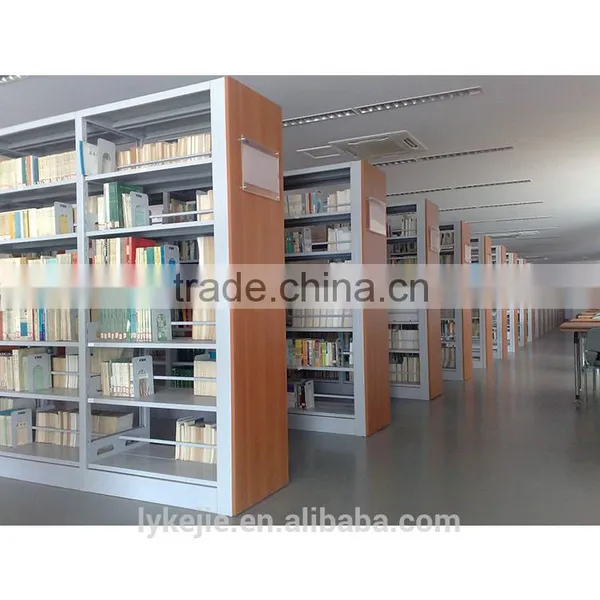 Double Side School Furniture Book Case Library Furniture Steel Book Shelf / Cheap Book Shelf photo-5