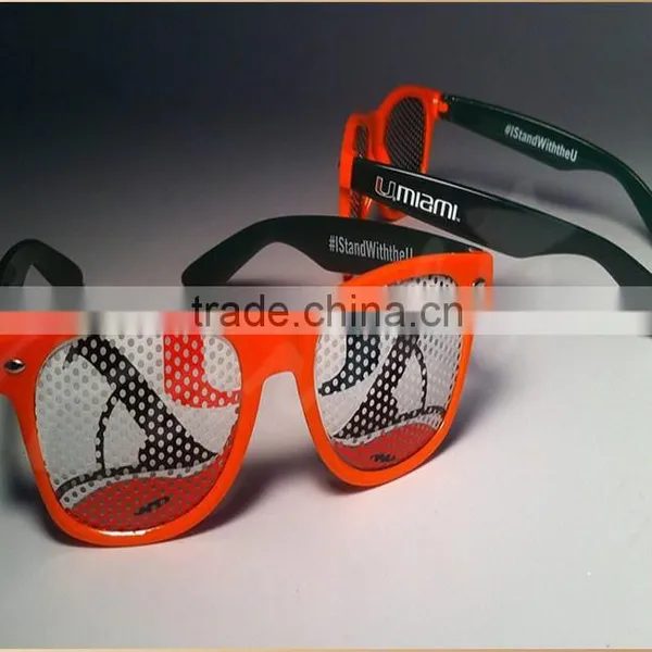 Nightclub Promo Pin Hole Sunglasses With Custom Logo Print photo-5