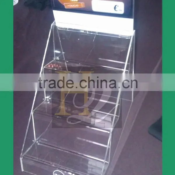 Custom 3 Tier Acrylic Makeup Display Stand/3 Step Cosmetic Display Rack Quality Choice photo-6